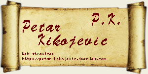 Petar Kikojević vizit kartica